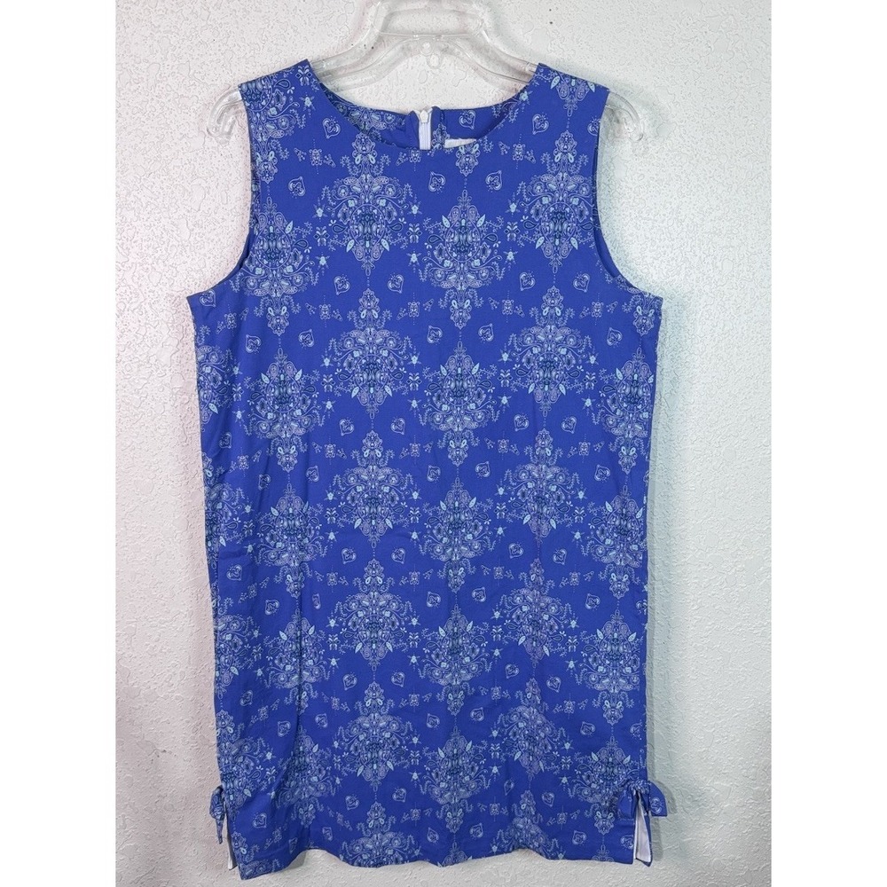 Vintage Kelly Kids Women Paisley Dress 14 Blue Beachy Bohemian Nautical Coastal‎